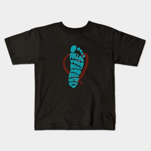 Follow Your Heart footprint Kids T-Shirt